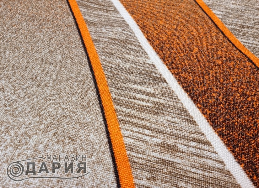 Мокетен килим ERIKA 8012 beige/orange елипса